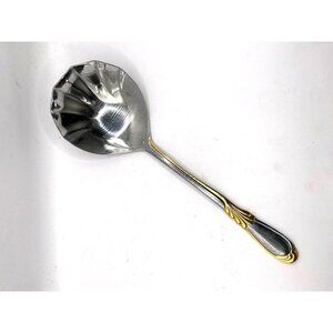 Retroneu Linda Stainless Steel Gold Accent Serving Spoon